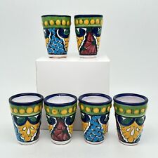 Conjunto de 6 copos Talavera Shot México cerâmica feita e pintada à mão tequila comprar usado  Enviando para Brazil
