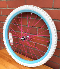 Roda azul dianteira de bicicleta 20" com pneu branco 1,75" bicicleta BMX infantil #A19 comprar usado  Enviando para Brazil