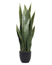 3ft 90cm Artificial Sansevieria Trifasciata Prain, Tropical Faux Snake Plant, used for sale  Shipping to South Africa