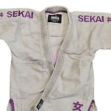 Kimono Fuji Sekai Champion Fuji Feminino Cinza/Roxo Tamanho W1 Jiu-Jitsu Jiu-Jitsu comprar usado  Enviando para Brazil