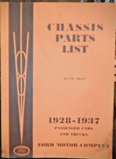 Lista de piezas de chasis Ford junio de 1937 autos y camionetas de pasajeros 1928-1937 motor Ford segunda mano  Embacar hacia Argentina