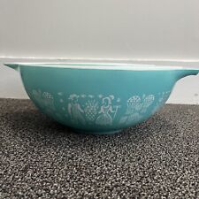 Vintage Pyrex Bowl Set Of 4 Teal Green Amish Butter Print Style for sale  Shipping to South Africa
