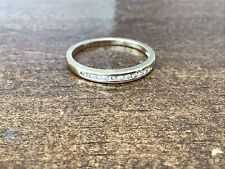 Conjunto de anel de aliança de casamento de ouro amarelo 14k com canais de diamante corte redondo tamanho 6,25 comprar usado  Enviando para Brazil