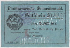 Schneidemühl (Piła), 2,50 Mk, 12.08.1914 (bis 15.02.1915; 1927) na sprzedaż  PL