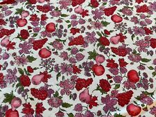 Usado, Tela de edredón de colección mezcla de algodón 44x52 rosa rojo flores de frutas segunda mano  Embacar hacia Argentina