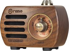 Rádio FM retrô de madeira PRUNUS Bluetooth mini portátil madeira antigo antigo rádio Spea, usado comprar usado  Enviando para Brazil