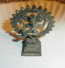 Vintage Brass Mini SHIVA NATARAJA Dancer HINDU GOD Statue 3" x 2" for sale  Shipping to South Africa