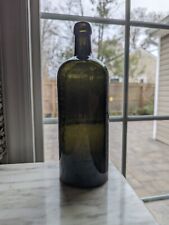 Botella antigua botella de agua mineral verde oliva oscuro finales de 1800 "K" en la parte inferior  segunda mano  Embacar hacia Argentina