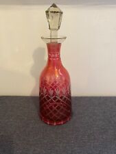 Vintage decanter cranberry for sale  MAIDSTONE