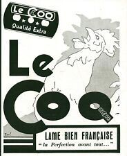 Publicité ancienne lame d'occasion  France