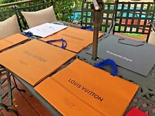 Autêntica sacola de compras Louis Vuitton papel presente laranja tamanhos diferentes comprar usado  Enviando para Brazil