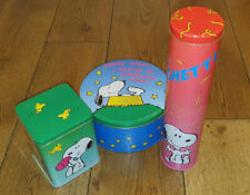 Snoopy storage tins for sale  ROYSTON