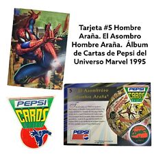 Álbum de tarjetas de Pepsi del Universo Marvel 1995 #5 HombreAraña. El Asombro Hombre Araña. , usado segunda mano  Embacar hacia Argentina