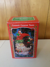Ceramic cresent santa for sale  Wheeling