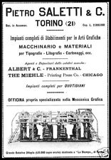 Pubblicita 1925 p.saletti usato  Biella