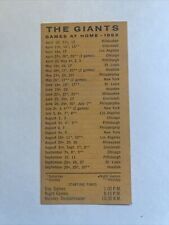 Calendario de bolsillo de los Gigantes de San Francisco 1962 de Greyhound, usado segunda mano  Embacar hacia Argentina