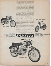 Motocicleta Zanella 125cc 1964 Super Sport Turismo vintage anuncio impreso original segunda mano  Embacar hacia Argentina
