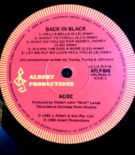 AC/DC ⚡️BACK IN BLACK VINYL LP 1980 ORIGINAL ALBERTS OZ PRESS APLP 046 comprar usado  Enviando para Brazil
