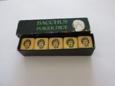 Used, BACCHUS  Set of Poker Dice Vintage for sale  Shipping to South Africa