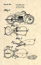 Impressão artística patenteada oficial 1943 motocicleta indiana EUA - Selim antigo vintage - 294 comprar usado  Enviando para Brazil