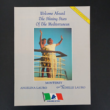 Folheto de cruzeiro MONTEREY ANGELINA LAURO ACHILLE LAURO STARLAURO 1990 12pgs, usado comprar usado  Enviando para Brazil