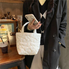 Bolsa satchel feminina acolchoada de algodão com alça superior padrão floral (branca) comprar usado  Enviando para Brazil