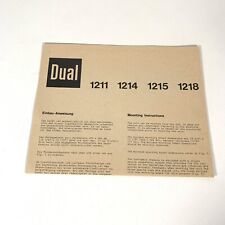 Original dual 1211 for sale  Shipping to Canada