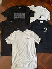 Conjunto de cinco camisetas masculinas Armani Exchange and Emporio Armani tamanho médio, usado comprar usado  Enviando para Brazil
