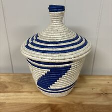 Blue white woven for sale  Geneseo