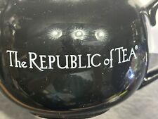 The Republic of Tea Logo - Tetera con tapa cerámica negra coleccionable 16 oz. - Usado en excelente estado segunda mano  Embacar hacia Argentina