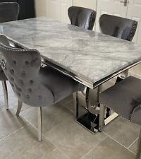 marble dining table chairs for sale  STOCKPORT
