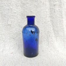 1920s Vintage Cobalt Blue Glass Poison Bottle Decorative Collectible Glass G1122, used for sale  Shipping to South Africa