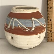 Vela artesanal de cerámica/arcilla estilo suroeste acabado texturizado áspero segunda mano  Embacar hacia Argentina
