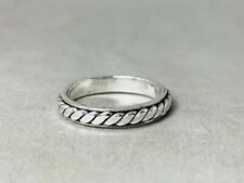 Used, Bohemian Twisted 925 Silver Spinner Ring - Handmade Statement Worry Ring for sale  Shipping to South Africa