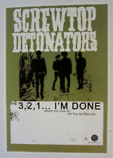 Used, SCREWTOP DETONATORS ORIGINAL TOUR POSTER for sale  Shipping to South Africa