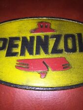 Placa de placa Pennzoil óleo de motor metal ferro fundido pátina carro gasolina carro caminhão NASCAR comprar usado  Enviando para Brazil