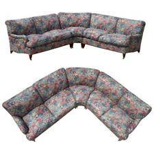 VINTAGE HOWARD & SON'S LONDON BRIDGEWATER LARGE 5 SEAT CORNER SOFA FLORAL FABRIC, used for sale  Shipping to South Africa