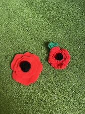 Knitted poppies badge for sale  MILTON KEYNES