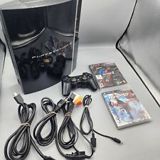 Used, Sony PlayStation 3 PS3 CECHH01 Fat Console Bundle 2 Games, 40GB + Controller for sale  Shipping to South Africa