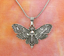 Used, Deaths Head Hawk Moth Necklace, Death's-head Hawkmoth charm & chain Ready2go for sale  Shipping to South Africa