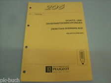 Sistema de alarme de roubo manual de oficina Peugeot 206 Rightlenkung, 07-1998 comprar usado  Enviando para Brazil