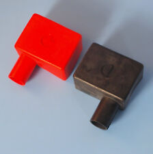 Par de tampas terminais de bateria de qualidade vermelho positivo e negativo (RH) preto (LH) comprar usado  Enviando para Brazil