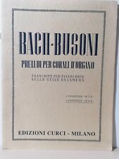 Bach busoni preludi usato  Sanremo