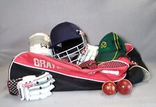 Cricket Boys Bundle Gray Nicolls Bag Helmet Thigh Pads Batting Gloves Cap Balls for sale  Shipping to South Africa