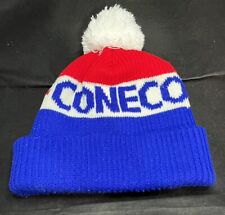 Vintage Coneco K Brand Hat Pom Beanie Toque Equipment Company Logo Dzianinowa czapka zimowa na sprzedaż  Wysyłka do Poland