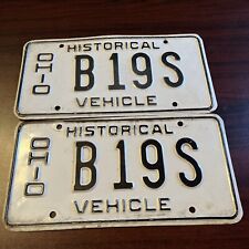 Par de placas de licença vintage anos 90 Ohio veículo histórico B19S comprar usado  Enviando para Brazil