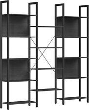 Used, Bookcase Bookshelf 14 Shelves Shelf Unit Oak with Blue Grains Black LLS107B60 for sale  Shipping to South Africa