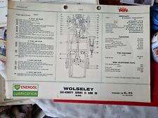 Oil lubrication chart for sale  BLACKPOOL