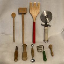 (Lote de 9) utensilios de madera y utensilios de cocina vintage  segunda mano  Embacar hacia Mexico