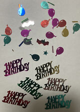 Metallic Multicolor Happy Birthday & Ballon Star Party Confetti Lot 1/2 Ounce .5, used for sale  Shipping to South Africa